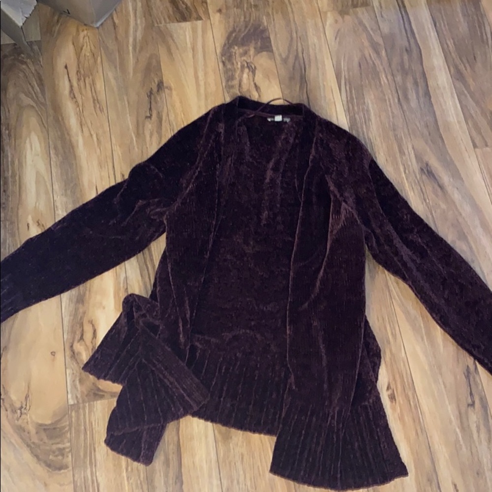 Loft cardigan maroon